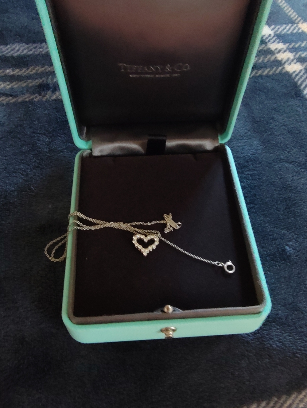 *TRADED*Tiffany & Co. Platinum And Diamond Heart Pendant Necklace - Picture 3 of 9